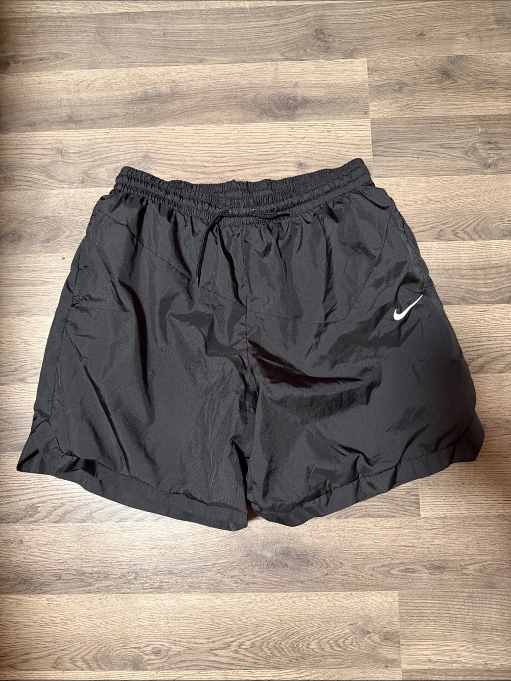 Nike Black Running Shorts with White Swoosh